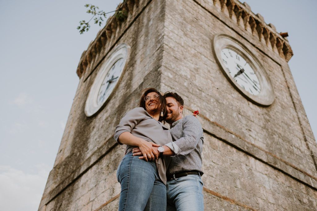 Engagement photo session in Calabria Mendicino Torre Dell'Orologio
