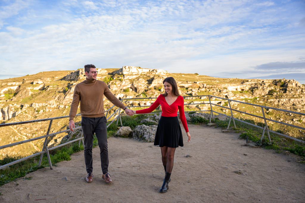 Wedding proposal photographer in Matera