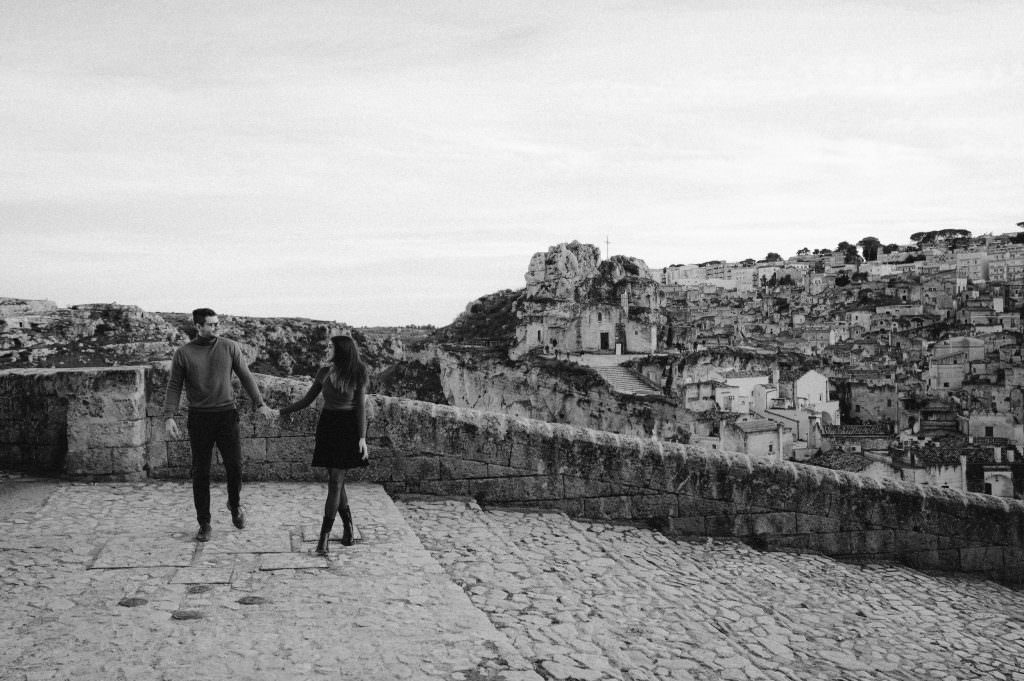Wedding proposal photographer in Matera