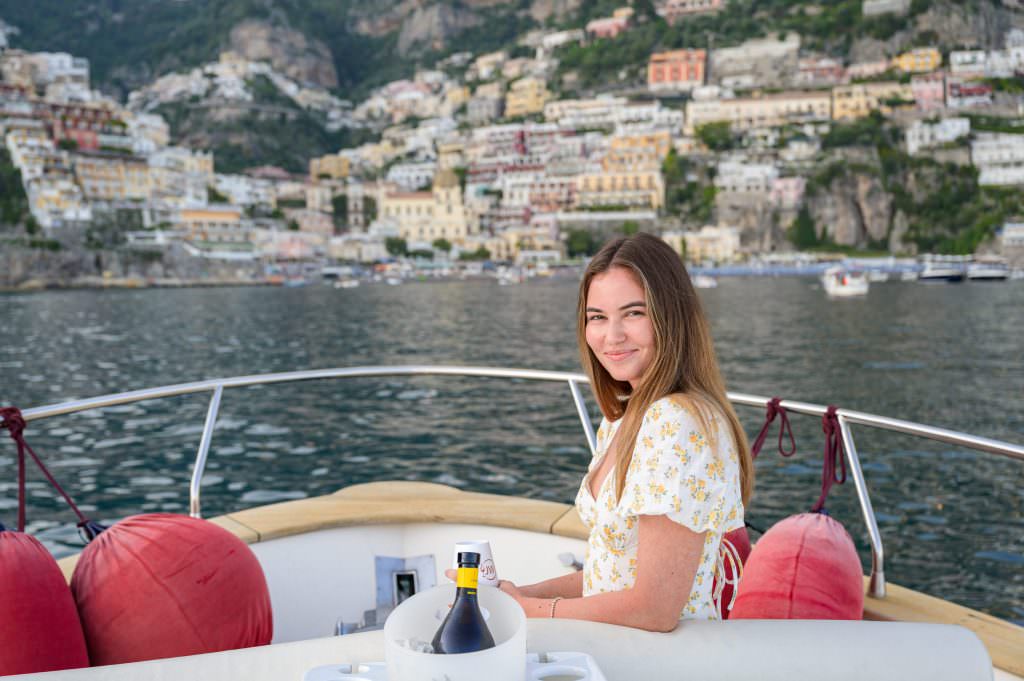 Wedding Proposal on Boat in Positano