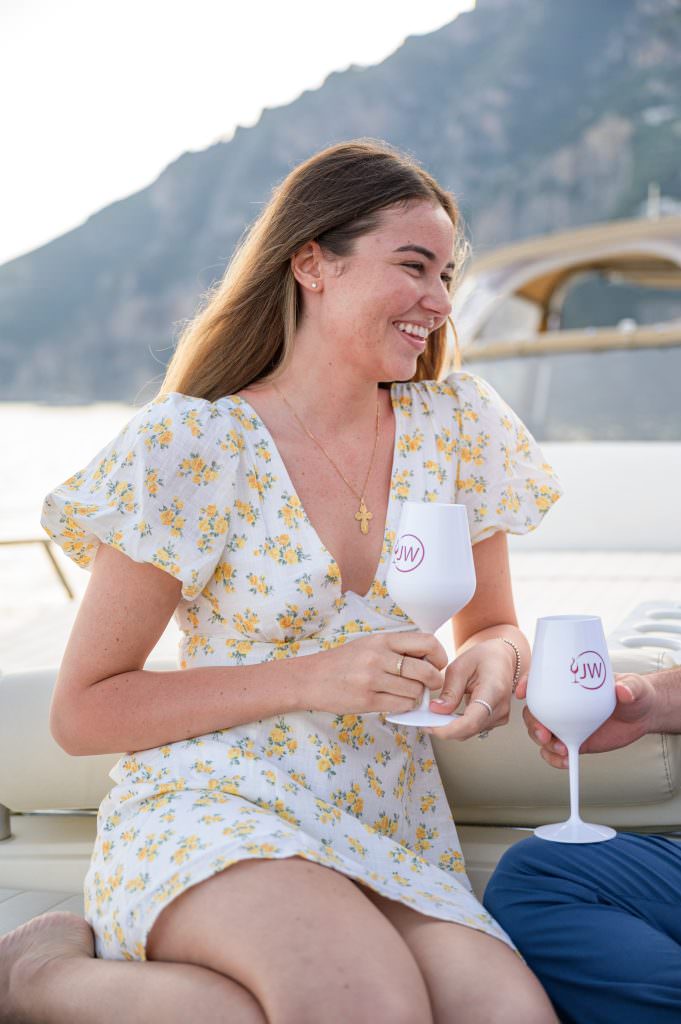Wedding Proposal on Boat in Positano