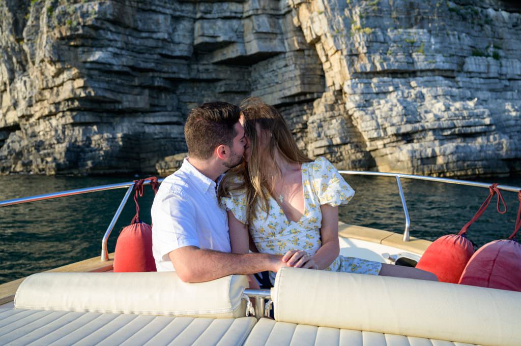Wedding Proposal on Boat in Positano