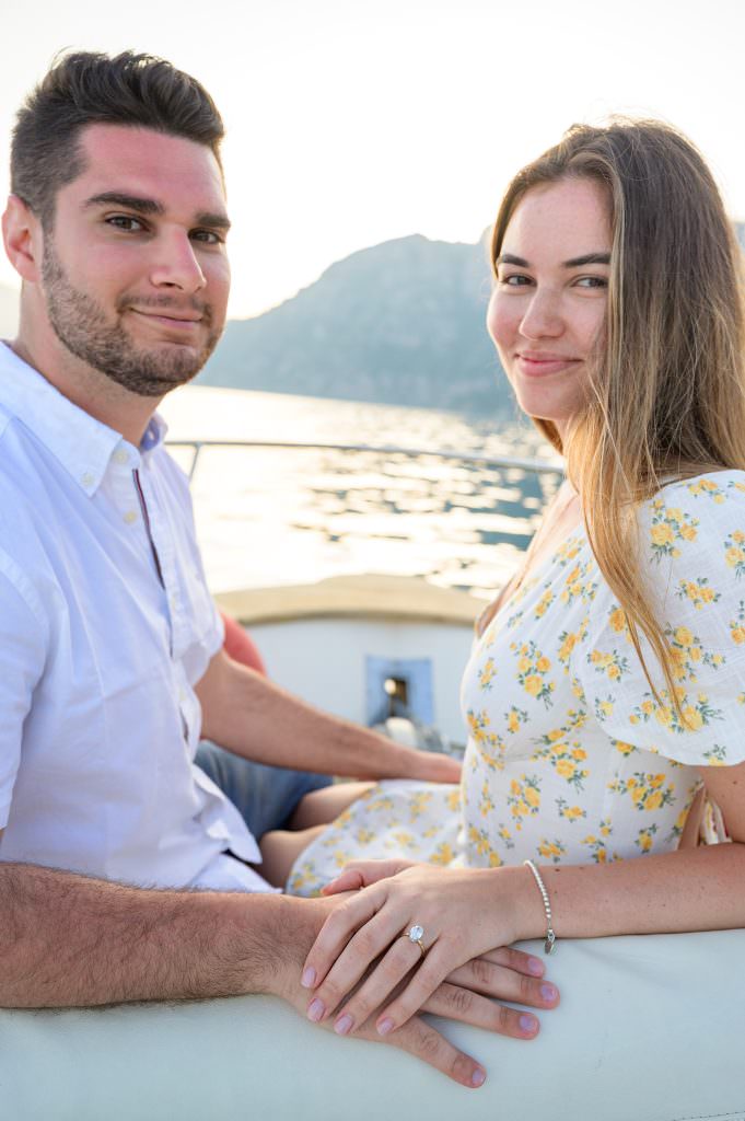 Wedding Proposal on Boat in Positano