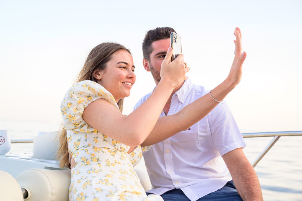 Wedding Proposal on Boat in Positano