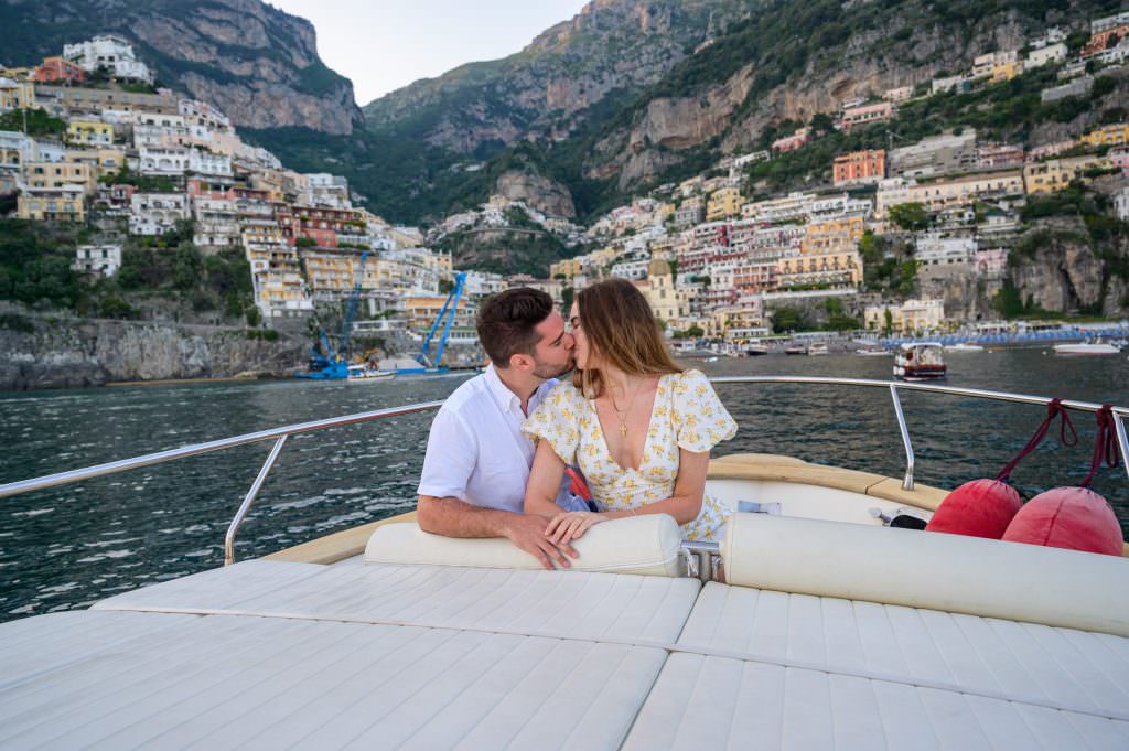 Wedding Proposal on Boat in Positano
