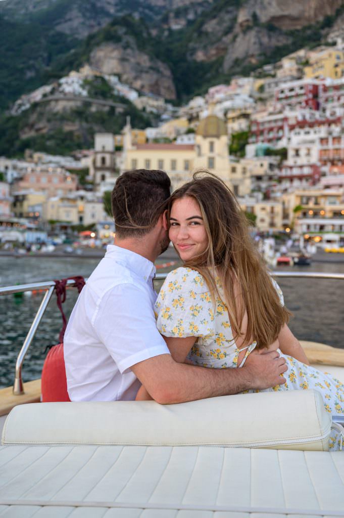 Wedding Proposal on Boat in Positano