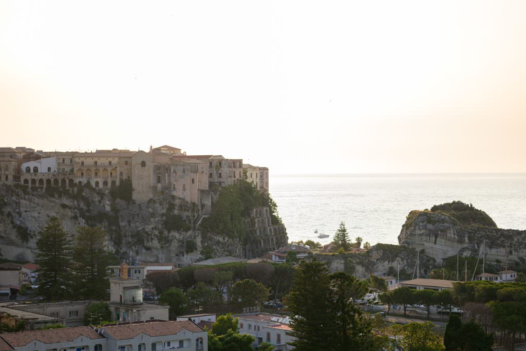 tropea at sunset