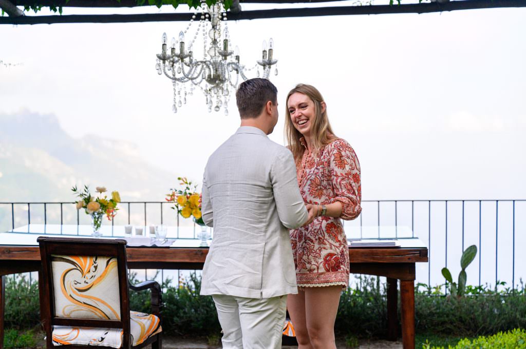 Private Terrace Dinner Proposal at Belmond Hotel Caruso
