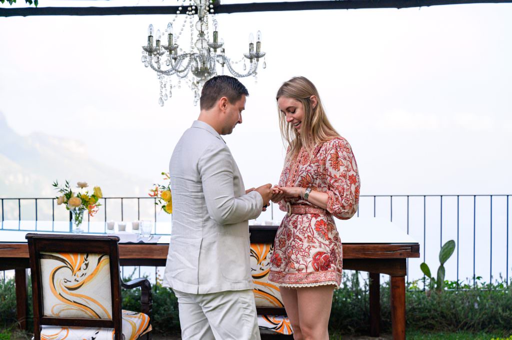 Private Terrace Dinner Proposal at Belmond Hotel Caruso