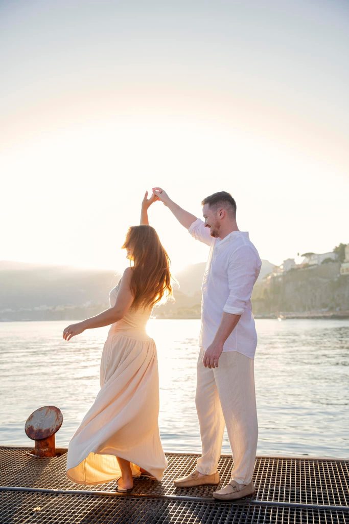 Sunrise engagement session Sorrento
