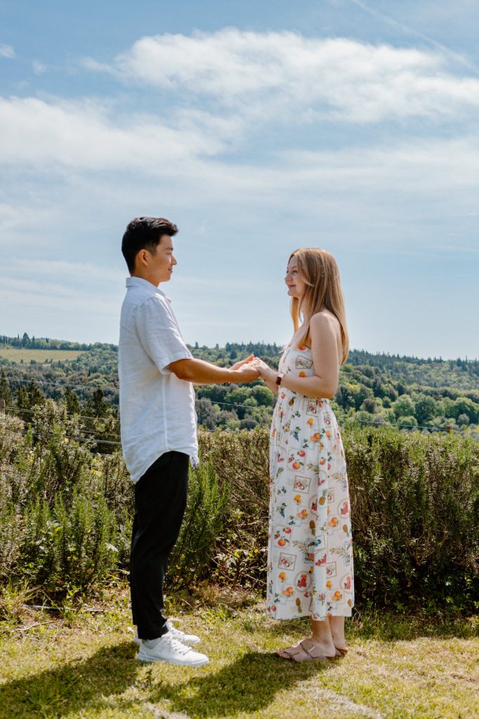 Surprise Engagement Proposal in Tuscany